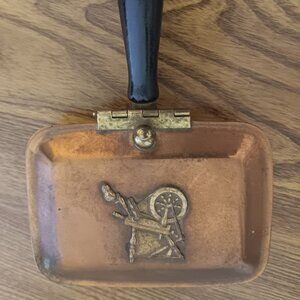 Lot 2 TWO Vintage copper silent butlers Coppercraft Guild Spinning Wheel MA